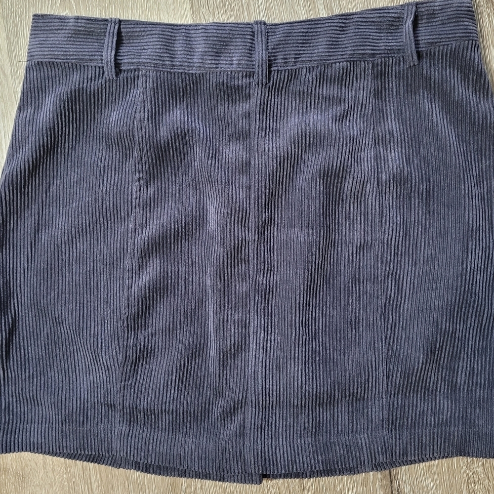 Favlux Navy Corduroy With Buttons Mini Skirt Large Y2K - Picture 4 of 4